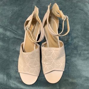 Chunky heal shoes with straps